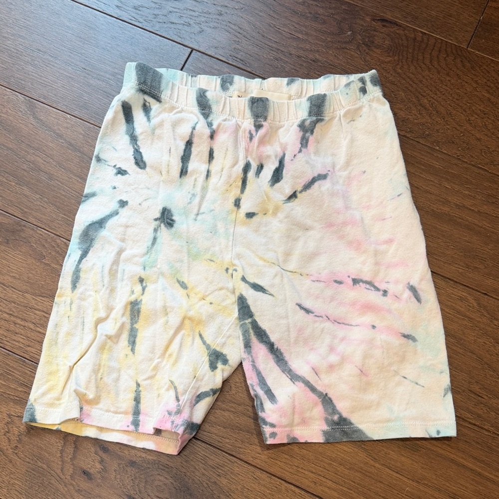 Vintage Havana Tie-Dye Shorts in Pastel Hues Small - C27-009